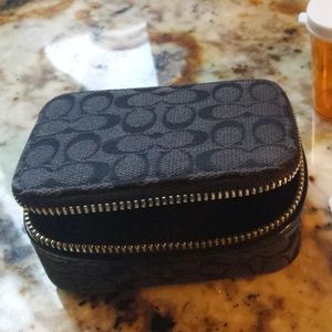 Coach Black Pill Carrying Zipper Case